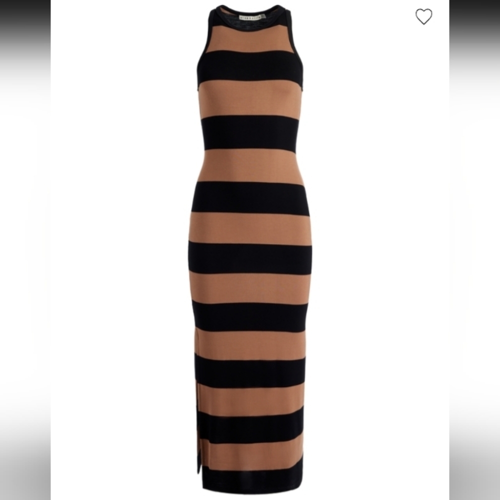 Alice & Olivia PANIA RACERBACK SIDE SLIT MAXI DRESS - Picture 1 of 16